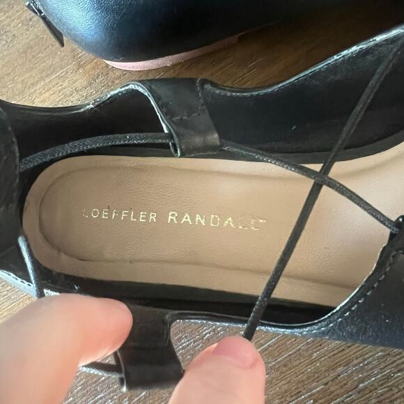 Loeffler Randall Woman’s Black Lace Up Gladiator Leather Flat Sandals- Size 8.5B - Picture 8 of 11